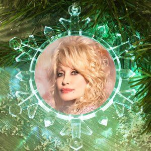 Dolly Parton Snowflake Blinks Lit Holiday Christmas Tree Ornament